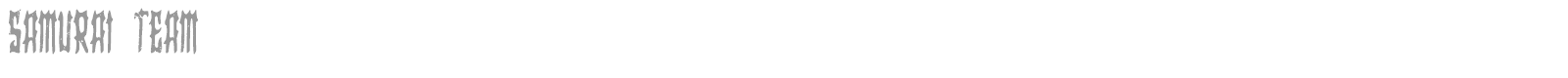 Samurai Team font preview